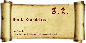 Bort Kerubina névjegykártya